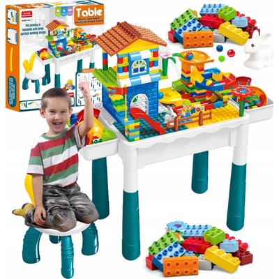 LeanToys Konštrukčná stavebnica 197 ks + stôl a stoličky