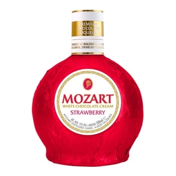 Mozart z bielej čokolády a jahôd 15% 0,5 l (čistá fľaša)