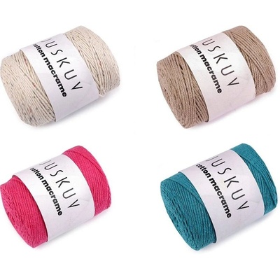 Bavlněná pletací příze Cotton Macrame 250 g - 11 (15) béžová tmavá
