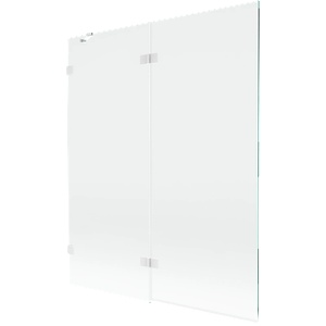 Mexen Lunar двукрилен ляв параван за вана 140 x 150 cm, прозрачен, бял - 897-140-100-20-00-L (897-140-100-20-00-L)