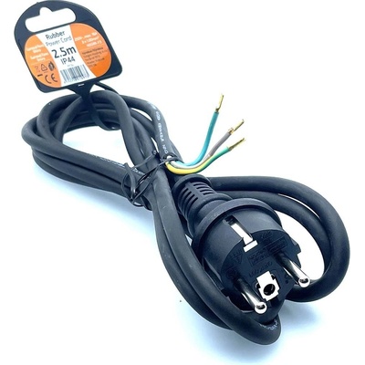 SOLIGHT PF34 Flexo šňůra, 3x 1mm2, gumová, černá, 2,5m