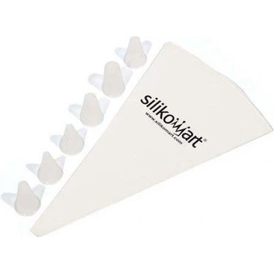 Súprava na zdobenie silikónové vrecko 34 cm + 6 koncoviek - Silikomart