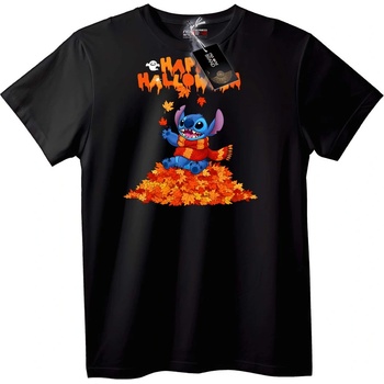 NOONEBRAND Тениска Стич Щастлив Halloween - L, White