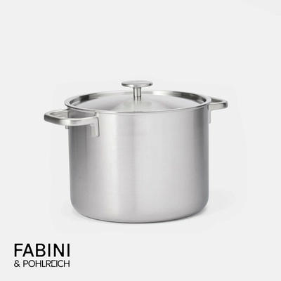 Hrniec FABINI & Pohlreich 2.0, ø 24 cm (8 l) - Nerezový beznitový hrniec z viacvrstvovej nerezovej ocele s pokrievkou