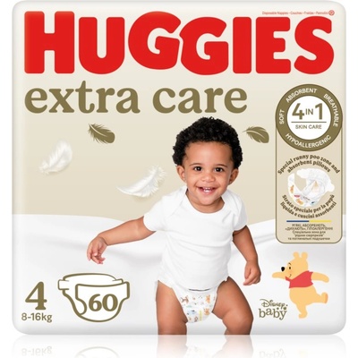 Huggies Extra Care Size 4 еднократни пелени 8-16 kg 60 бр