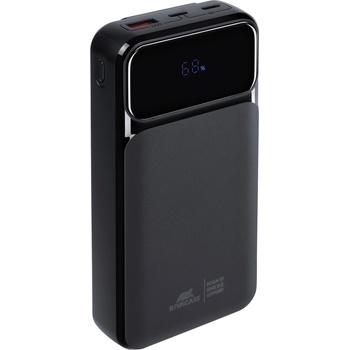 RIVACASE Преносима батерия RIVACASE VA2221 20000 mAh QC/PD 22, 5W, с 3 вградени кабела, черна (VA2221)