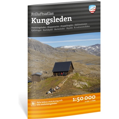 Atlas KUNGSLEDEN 1:50 000 Friluftsatlas Švédsko