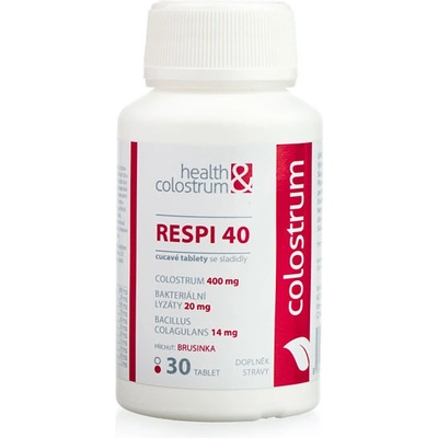 Health & Colostrum cucavé tablety Respi 40 s colostrem a mikrobiálními lyzáty 30 ks