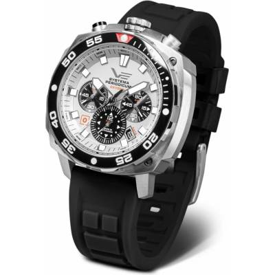 Vostok Europe VK67/650A722 Černý silikonový řemínek