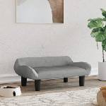 vidaXL Кучешко легло светлосиво 70x40x24 см кадифе (171952)