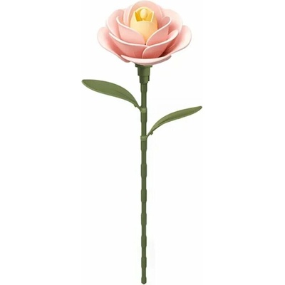 ROBOTIME Rokr Floral Art: 3D puzzle Světle růžová kamélie 37 ks
