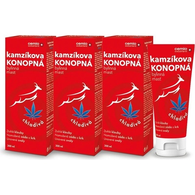 Cemio Kamzíkova konopná mast chladivá 200 ml dárek