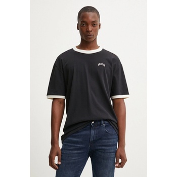 Hollister Co. bavlněné tričko černá s aplikací KI323-4041 KI323.4041.900