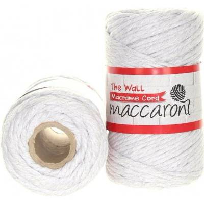 Maccaroni The Wall 3mm bílo šedá 701