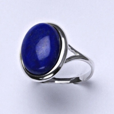 Čištín stříbrný přírodní lapis prstýnek s lapisem T 1455