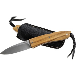 lionSTEEL 8800 ul opera / Джобно ножче с острие от стомана d2 и дръжка от маслинено дърво - кафяво (lion0089)