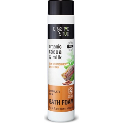 Organic Shop pena do kúpeľa Čokoládové mlieko 500 ml
