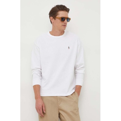 Ralph Lauren Памучна блуза с дълги ръкави Polo Ralph Lauren в бяло с изчистен дизайн 710926612 (710926612)