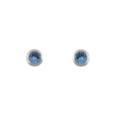 Bassano Collection CZ s.r.o. Stříbrné náušnice pecičky modré 5mm KE76MZss