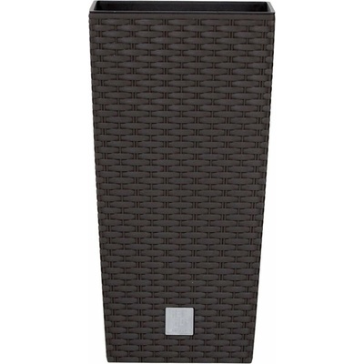 PROSPERPLAST Květináč RATO SQUARE 17x17x32.4cm umbra