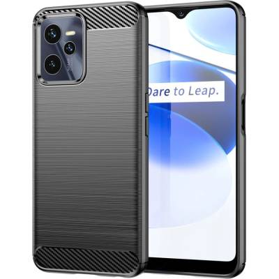HQWear Кейс HQWear Carbon Case за Realme C35, гъвкав, черен (9145576267639)