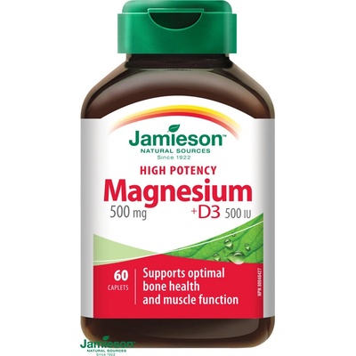 Jamieson Magnesium 500 mg + D3 500 UI 60 tablet