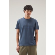 Woolrich tričko LIGHT GARMENT DYED T-SHIRT modrá