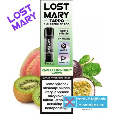 Elf Bar Lost Mary Tappo Cartridge Kiwi Passion Fruit Guava 20mg