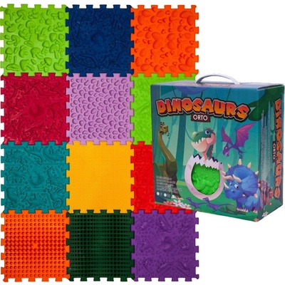 Ortek Puzzle Dinosaury Masážna ortopedická podložka 12 modulov