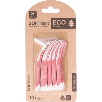 SOFTdent Mezizubní kartáček ECO zahnutý 0,5 mm 10 ks