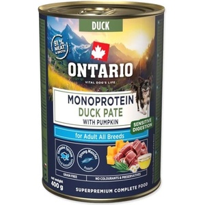 ONTARIO Консерва Ontario Adult монопротеин пате от патица с тиква 400g (214-860057)