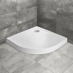 Radaway Doros A Compact Stone полукръгла душ корита 90x90 см бял акрил (SDRA9090-05-04S)