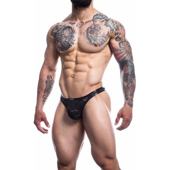 Image 1 of Cut4Men L4CE03 Thong with Lace Black L
