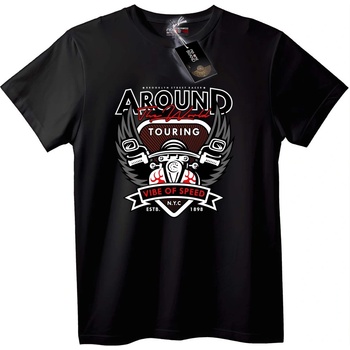 NOONEBRAND Тениска Around The World настроение - L, White