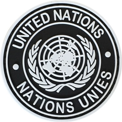 WARAGOD United Nation PVC nášivka, čierna