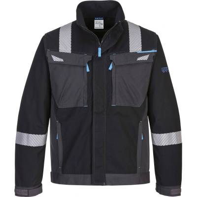 Portwest modaflame wx3 fr602 / Светлоотразително яке, забавящо горенето, еластично - черно s (fr602bkrs)