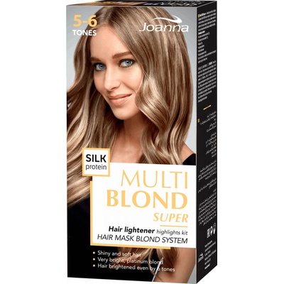 JOANNA Multi Blond Super silný zosvetľovač na vlasy s keratínom - zosvetlenie 5-6 odtieňov