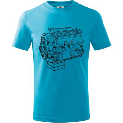 Motor T912 V3S tričko detské Svetlý tyrkys