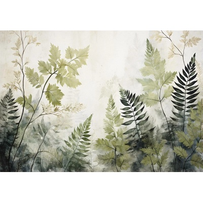 Postershop Fototapeta vliesová Leaves Green Painted, rozměry 152,5x104 cm