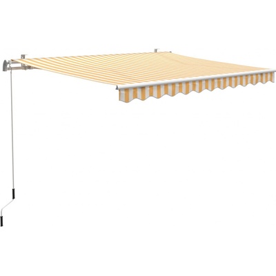 OBI Markýza s kloubovými rameny Aventura žluto-bílá 300 x 200 cm