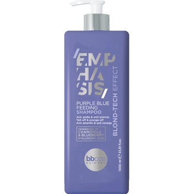BBcos Emphasis Blond Tech Effect Purple Blue Feeding Shampoo 1000 ml