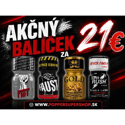 Poppers AKČNÝ BALÍČEK 4 × 10 ml