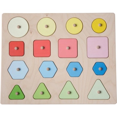 Playful Wood geometrické tvary a velikosti didaktická skládačka