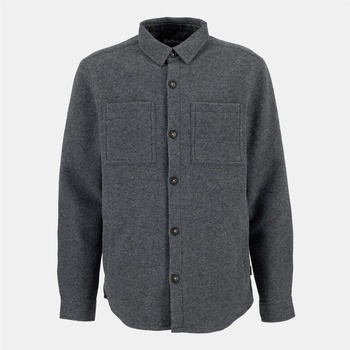 Barbour Риза с дълъг ръкав Barbour Men's Marlow Wool Long Sleeve Overshirt - Grey Marl GY17