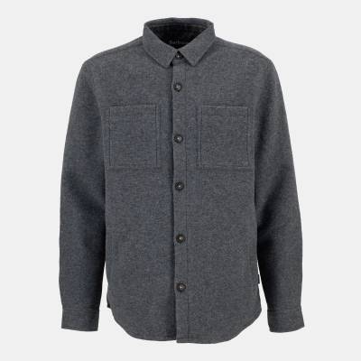 Barbour Риза с дълъг ръкав Barbour Men's Marlow Wool Long Sleeve Overshirt - Grey Marl GY17