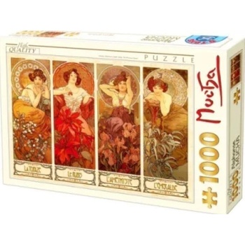 D-Toys Mucha The precious stones 1000 dielov