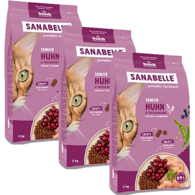 BOSCH Sanabelle Senior Drůbež 3 x 8 kg
