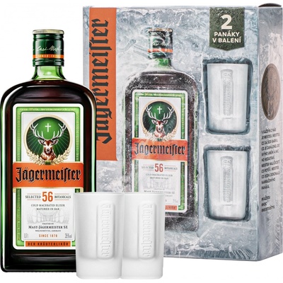 Jägermeister 35% 0,7 l (darčekové balenie 2 poháre)