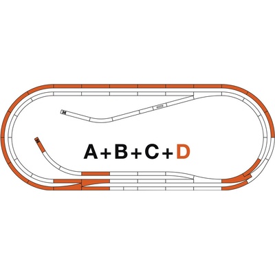 Roco Set kolejí LINE D s podložím H0 42022 – Sleviste.cz