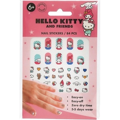 Micki Детски стикери за нокти Micki - Hello Kitty and friends, 80 броя